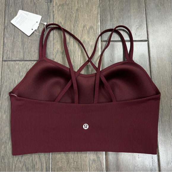 Lululemon Like a Cloud Ribbed Longline Bra *Light Support, B/C Cup Garnet - Picture 4 of 10